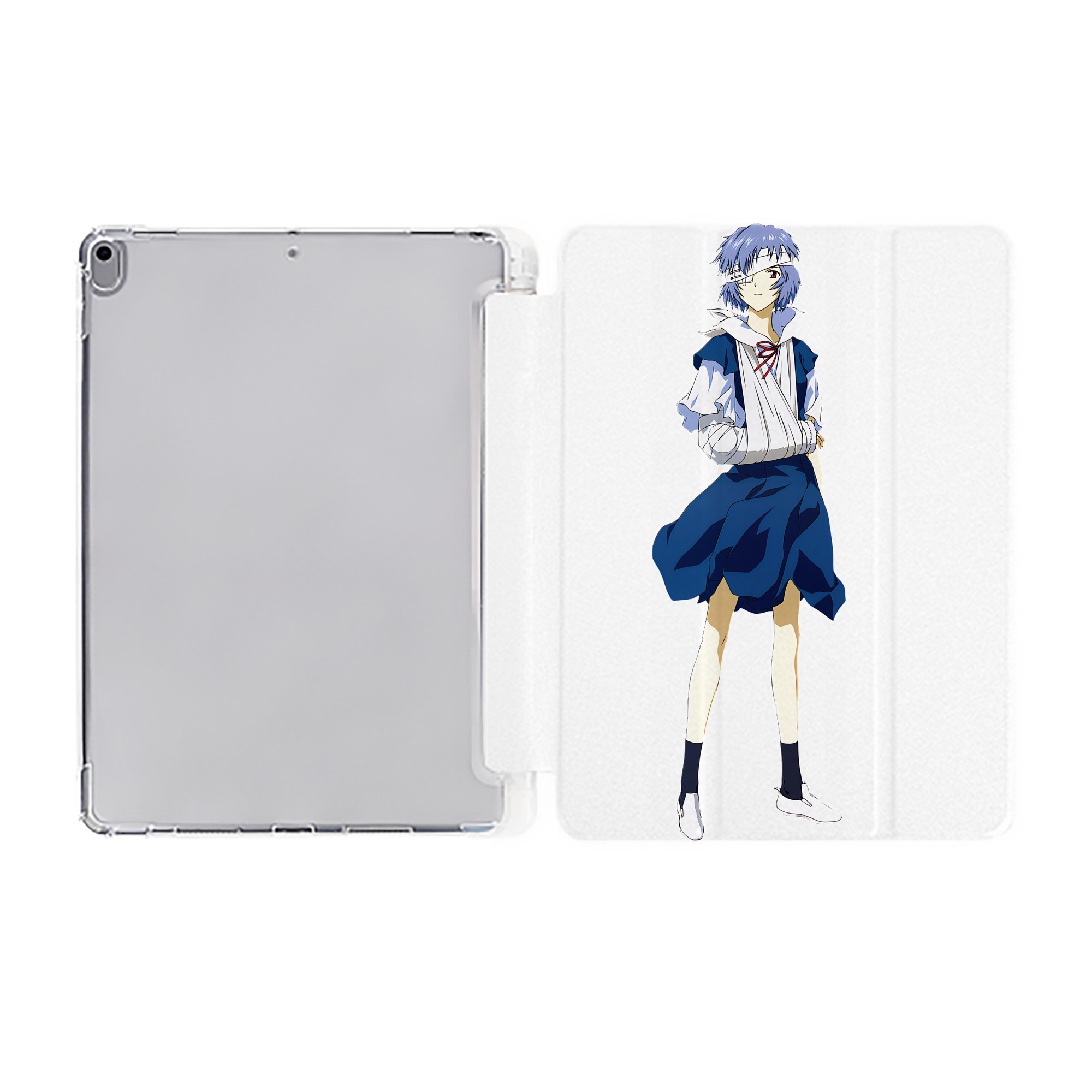 （画像用） EVA 新世紀エヴァンゲリオン IPad ケース ペン収納付き 三つ折りスタンド PUレザー×シリコン 対応機種9.5/10.5/10.9インチ